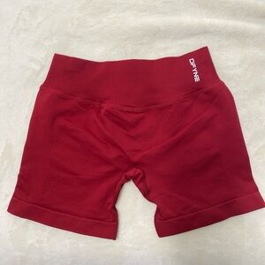 Crimson Red Shorts by DFYNE